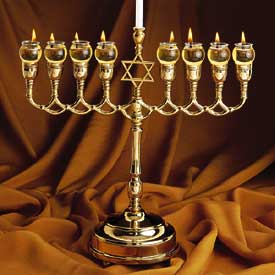 Lot 3 Hanukkah/Shabbat Jewish Menorah Lamp OIL WICKS Candelabra Candle  Lights