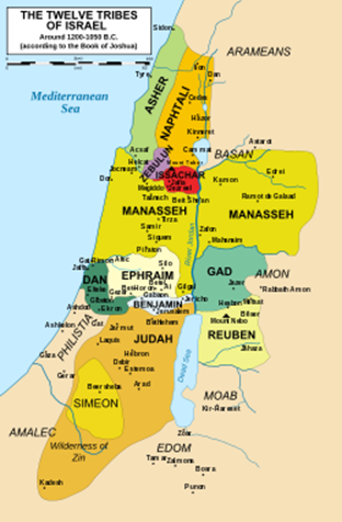 12 Tribes of Israel Map.svg
